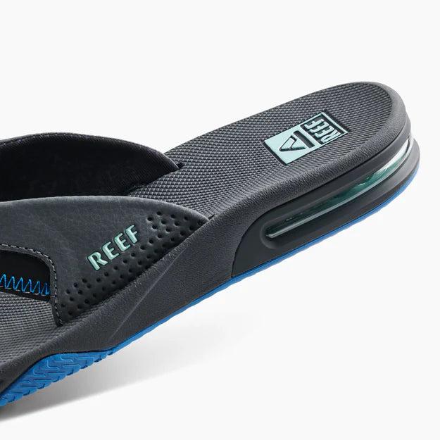 Reef Mens Fanning Flip Flop - Gunmetal/Ocean